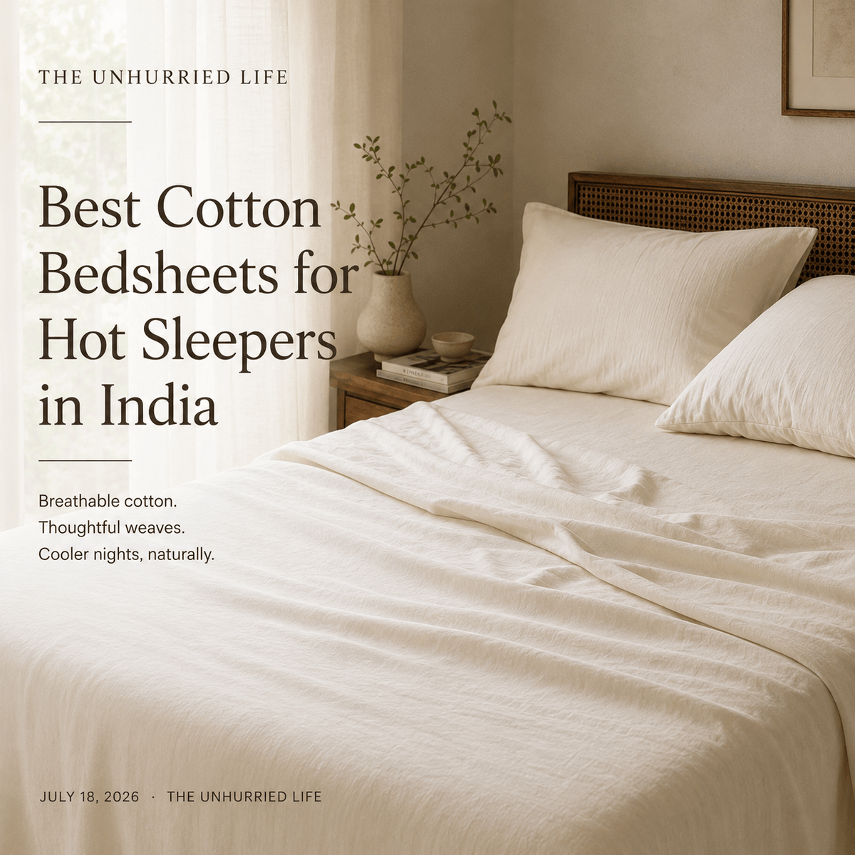 Best Cotton Bedsheets for Hot Sleepers in India - The Unhurried Life