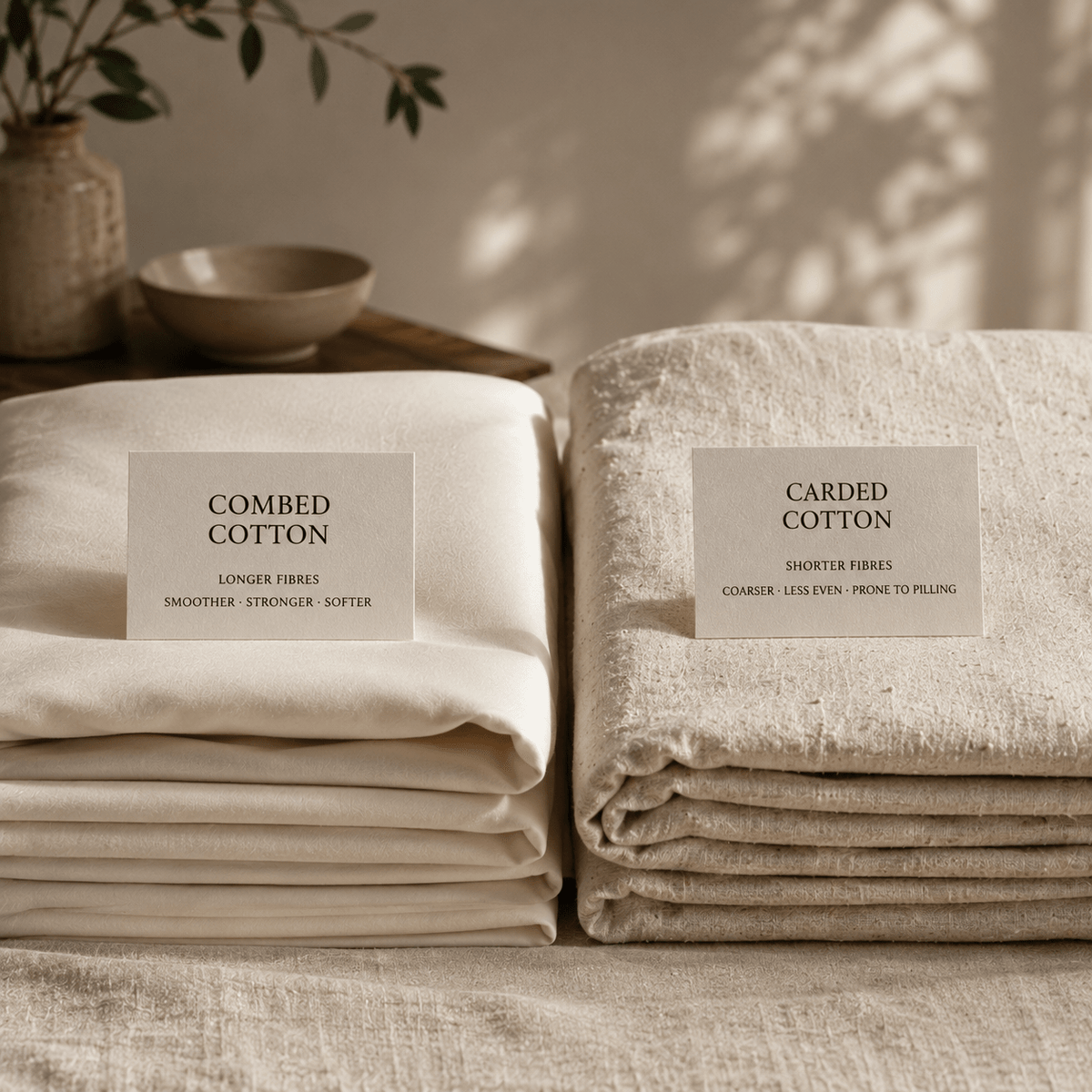 Combed Cotton vs Carded Cotton: What the Difference Really Means for Your Sheets - The Unhurried Life