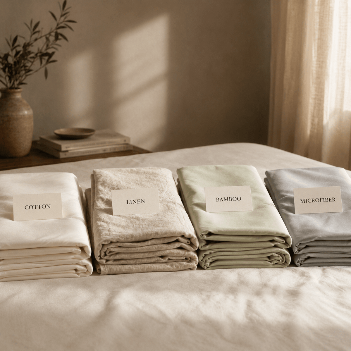 Cotton vs Linen vs Bamboo vs Microfiber: How Bedsheet Fabrics Actually Compare - The Unhurried Life