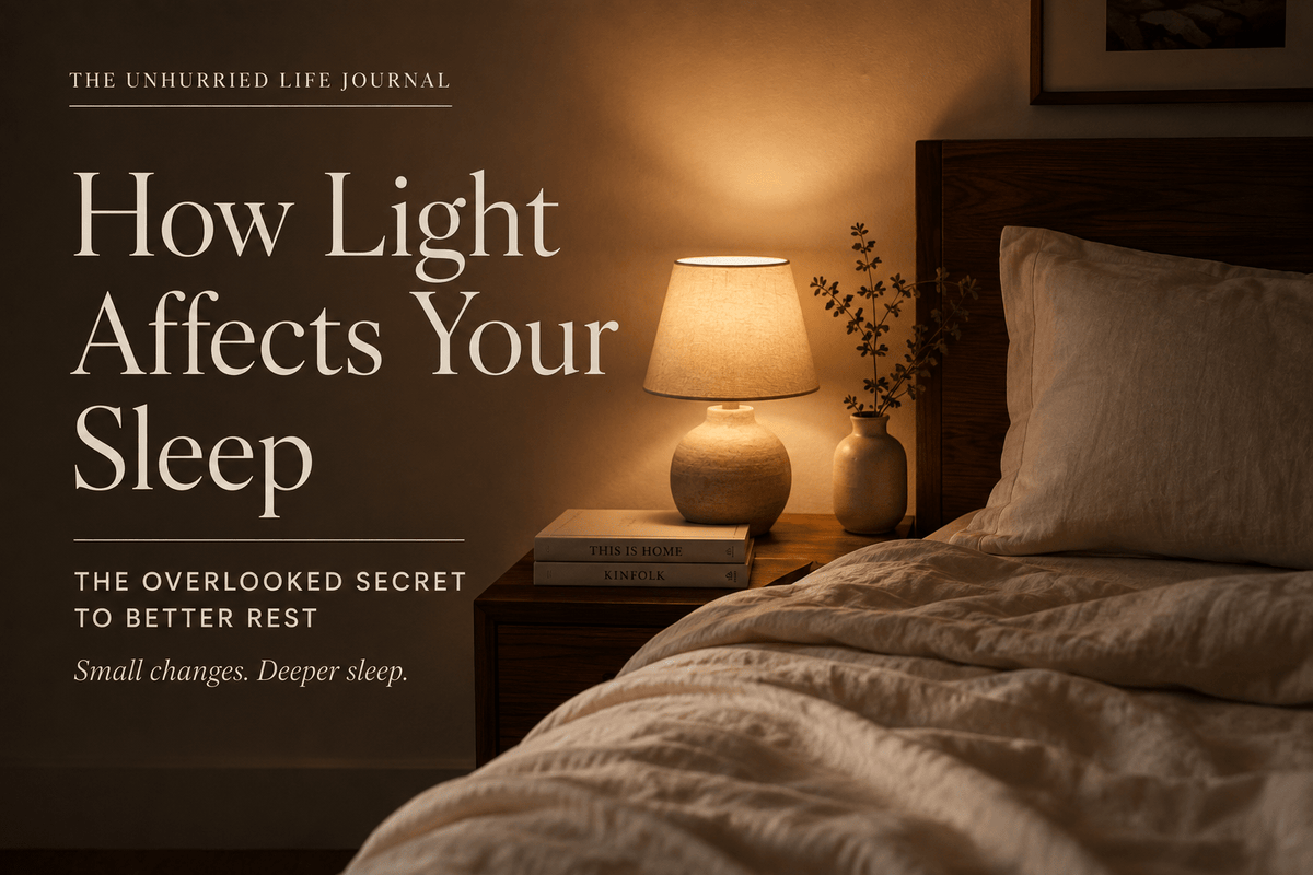 Lighting a Calm Bedroom: How Warm Light Supports Better Sleep - The Unhurried Life