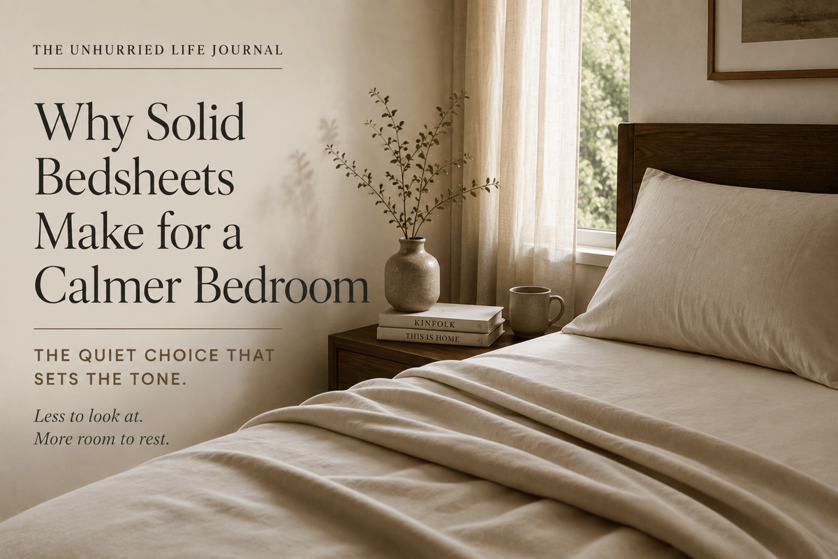 Solid vs. Printed Bedsheets: Which Supports a Calmer Bedroom? - The Unhurried Life