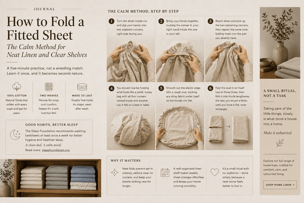 How to Fold a Fitted Sheet Without the Fight: A Calm, Step-by-Step Method - The Unhurried Life