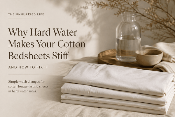 How to Wash Cotton Bedsheets in Hard Water Without Losing Their Softness - The Unhurried Life