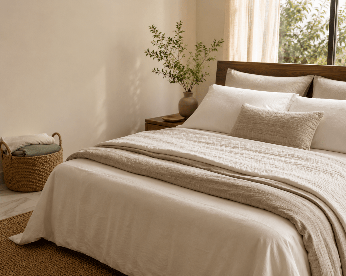The Art of Layering a Bed for Every Indian Season - The Unhurried Life