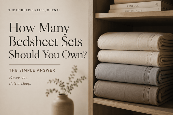 The Minimalist Linen Closet: How Many Bedsheet Sets Do You Actually Need? - The Unhurried Life