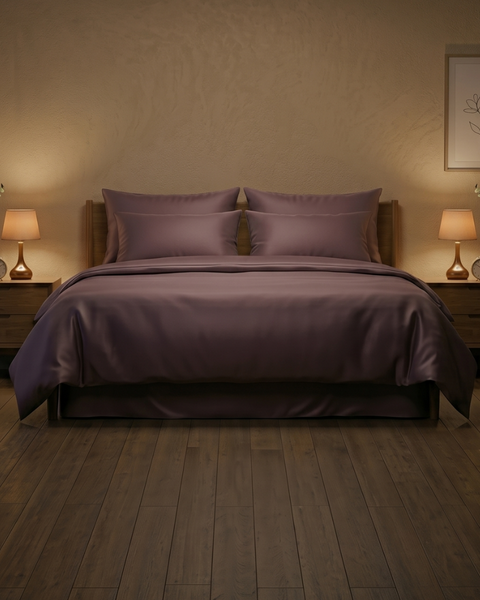 Deep Plum- Sateen Cotton