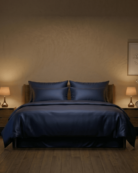 Midnight Navy- Sateen Cotton